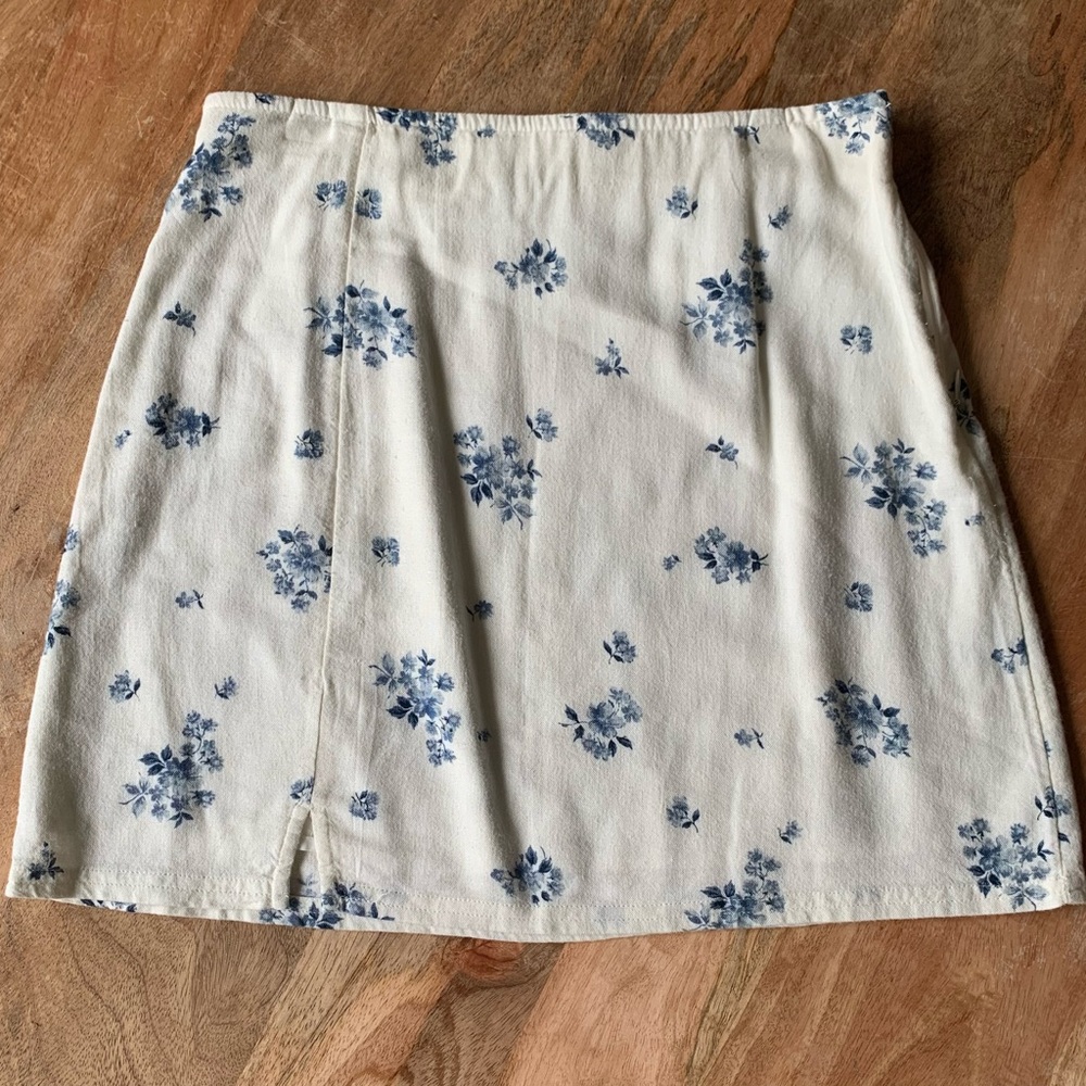 Cream and blue skirt from American Eagle
